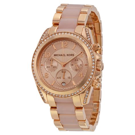 michael kors blair rose gold tone chronograph watch|Women's Blair Rose Gold.